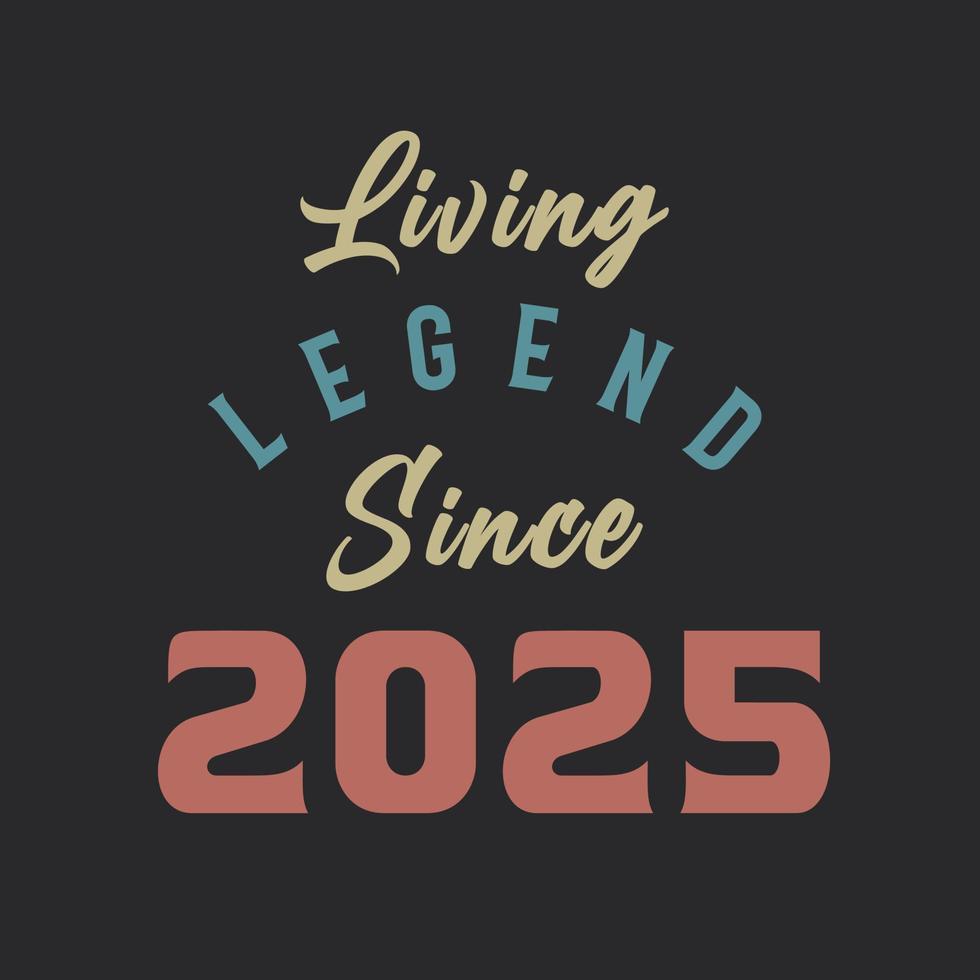 Living Legend since 2025, Born in 2025 vintage design vector 11008203
