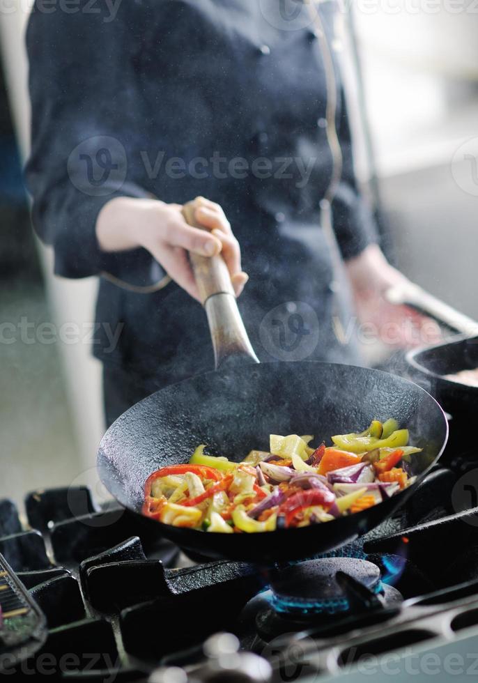chef preparing meal photo