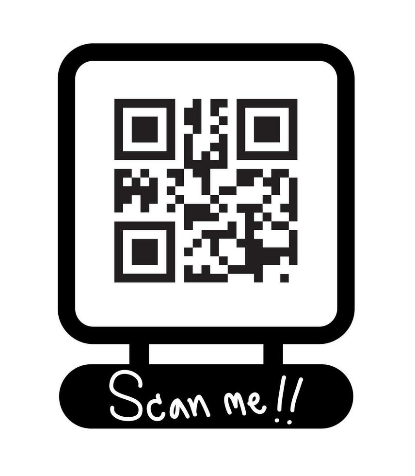 black qr code scan vector