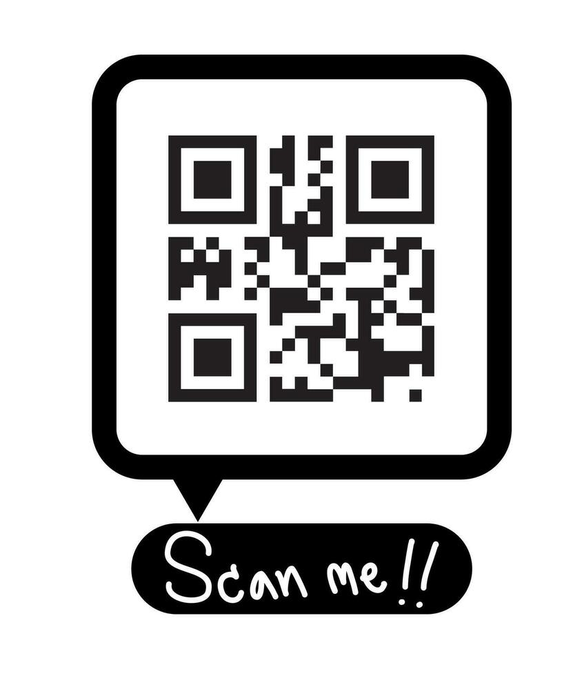 black qr code scan vector