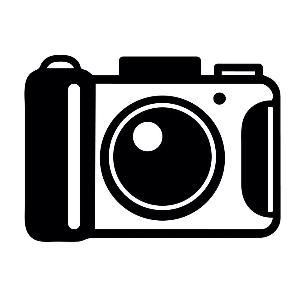 logotipo de iconos de cámara de línea vector