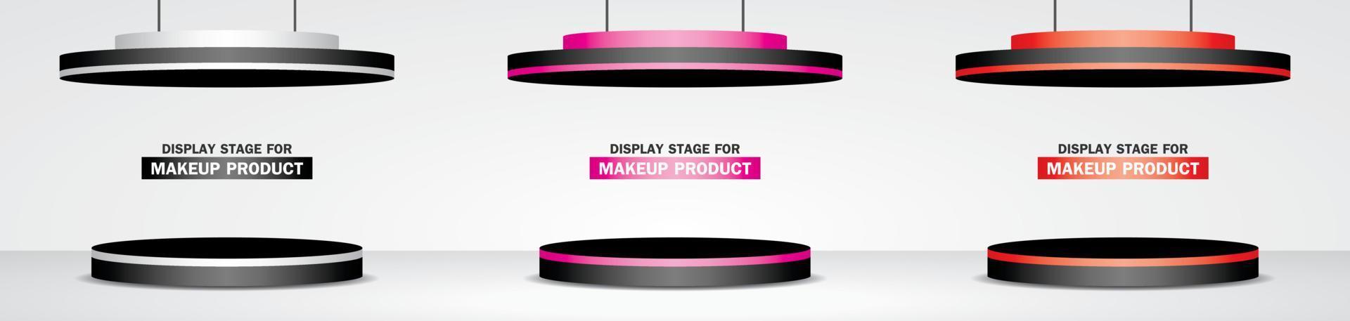 chic product display podium stage 3d illustration vector in beauty style for putting object