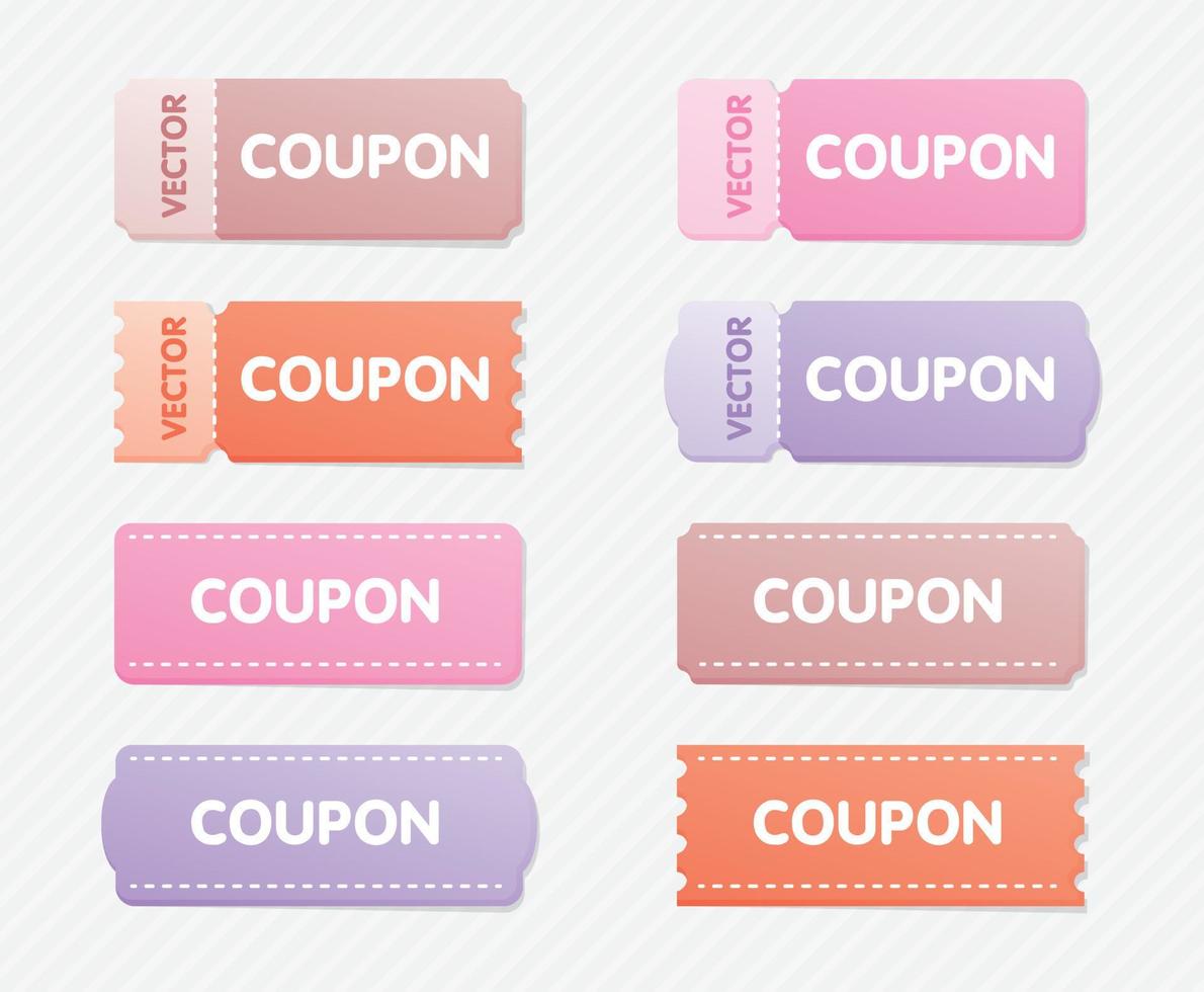 cute pastel 3d illustration vector coupon graphic element collection