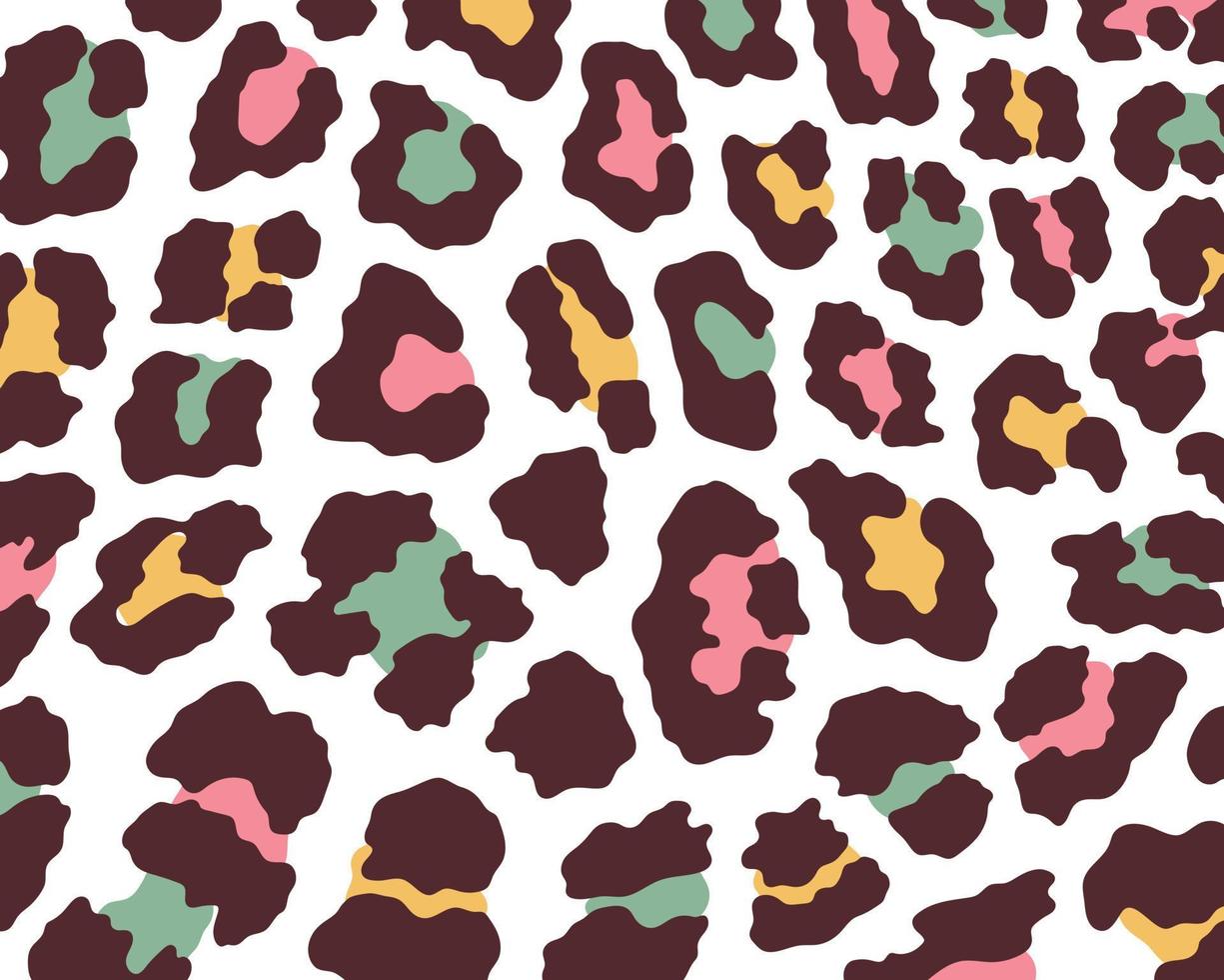 patrón abstracto sin costuras de piel con estampado de leopardo para impresión, corte y manualidades. vector