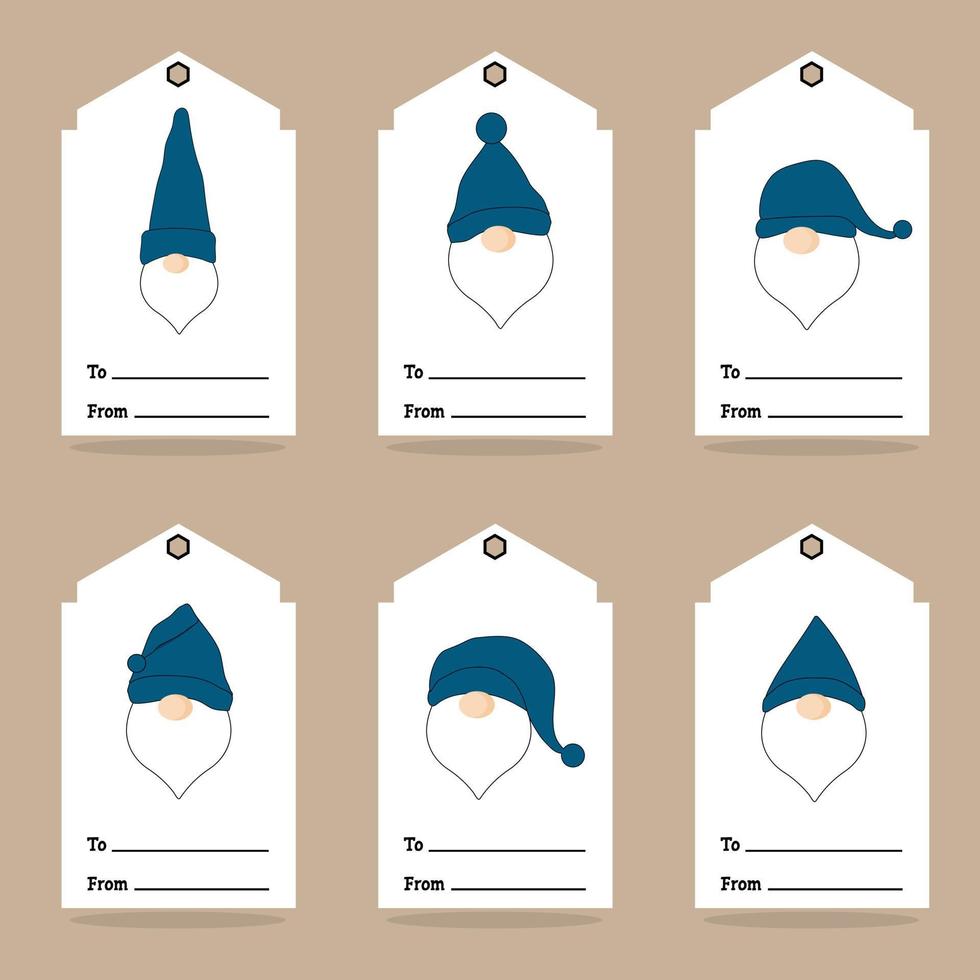 Merry Christmas gift tags. vector