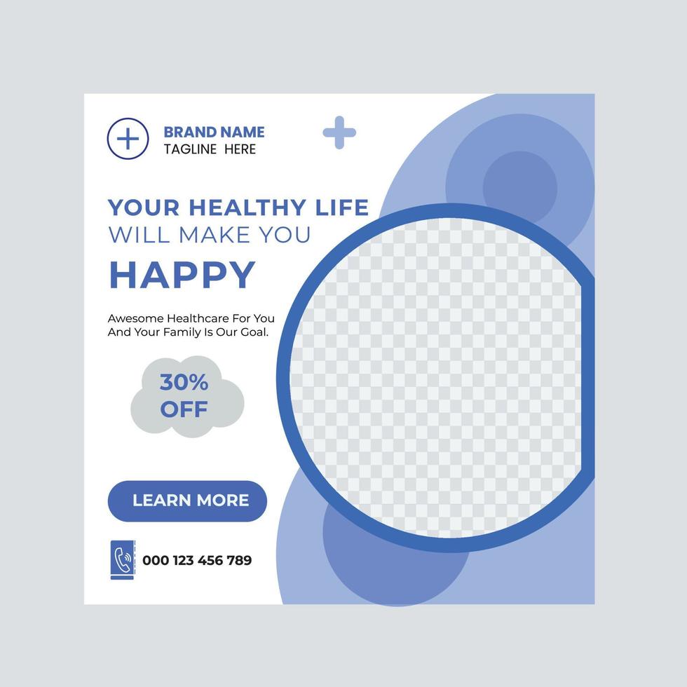 medical social media post banner vector