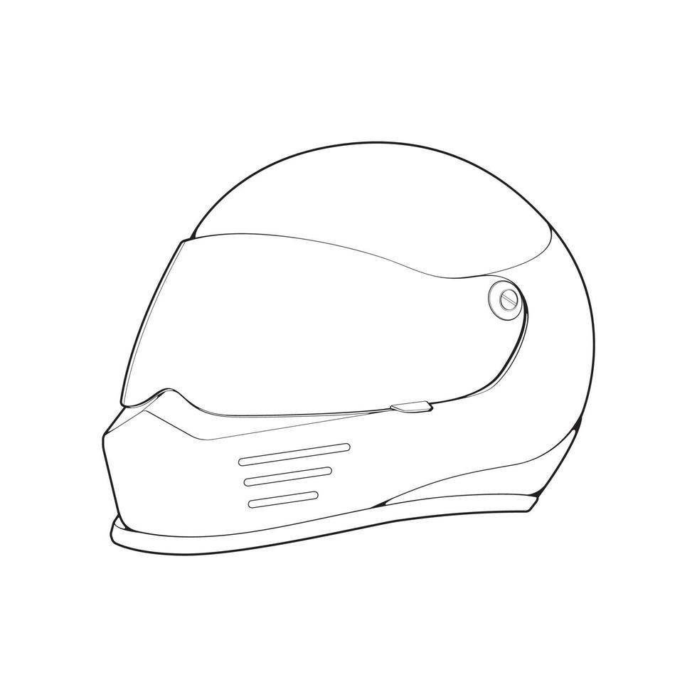 Color Block helmet half face Vector Illustration, Helmet Concept, Line art vector, Vector art