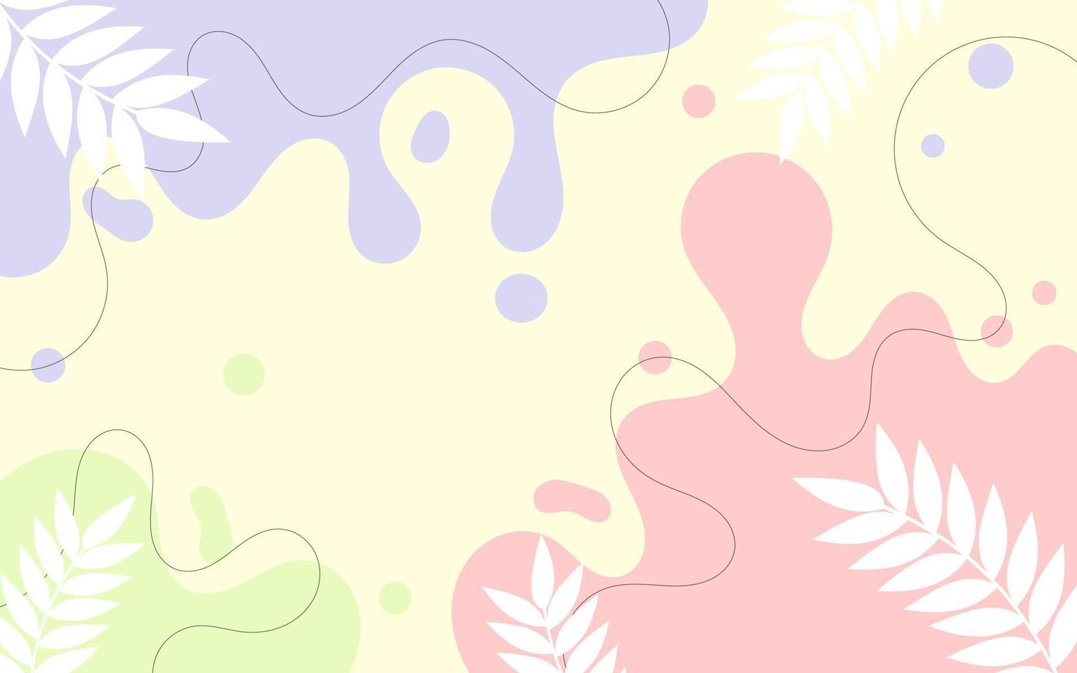 Hand drawn background of leaves in pastel colors background of leaves in pastel colors vector