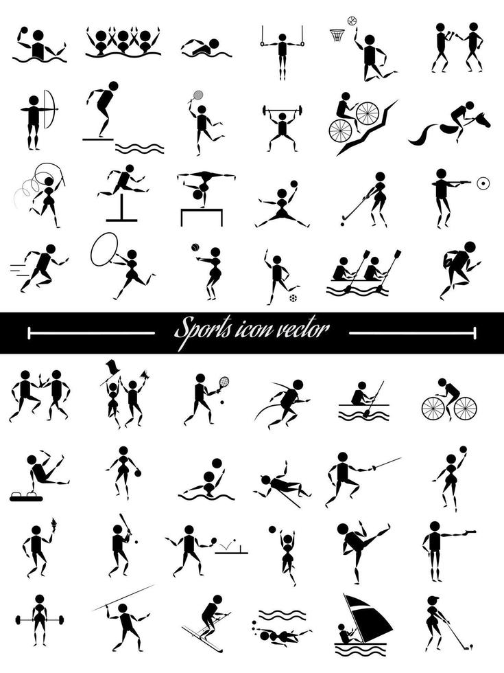 Sport icon vector set