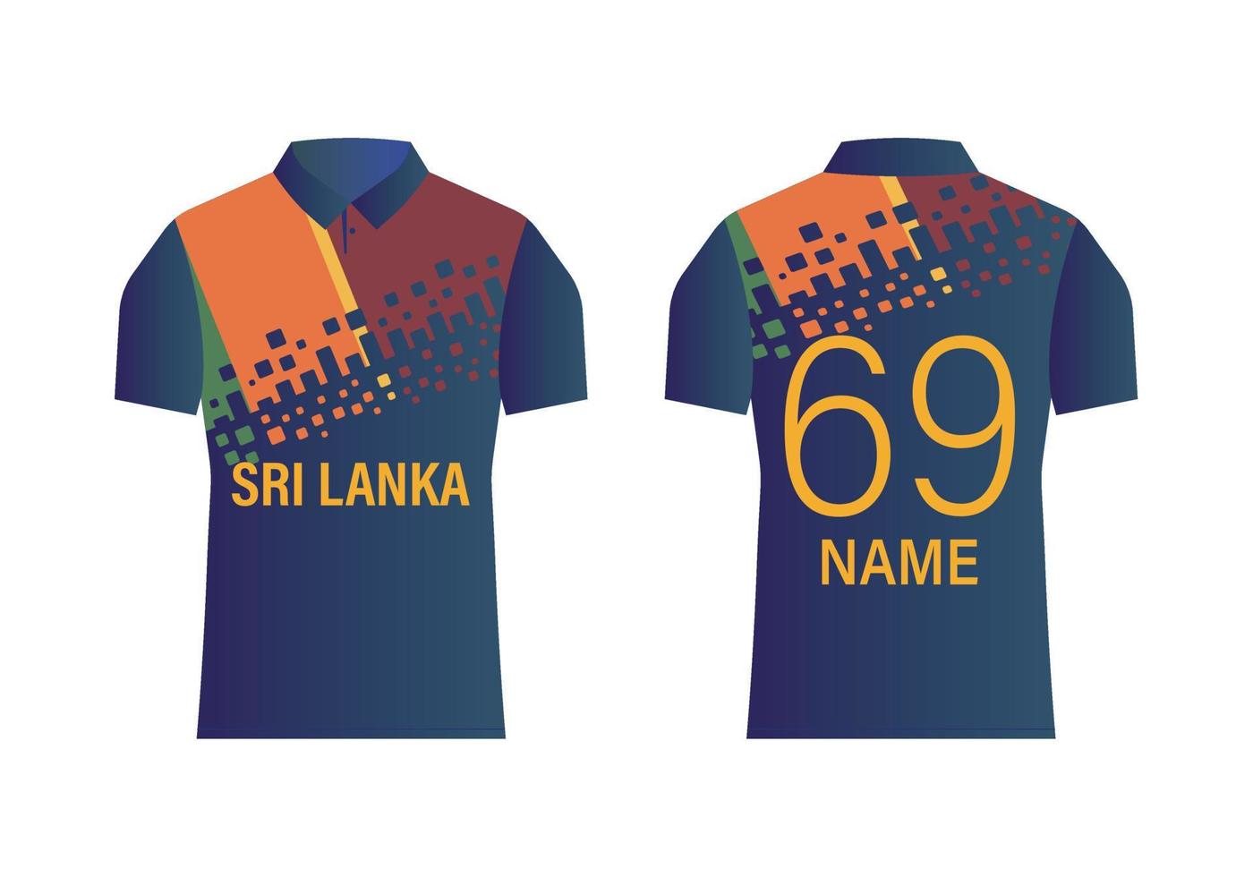 Sri Lanka Cricket Jersey Vector Illustration 11009280 Vector Art at