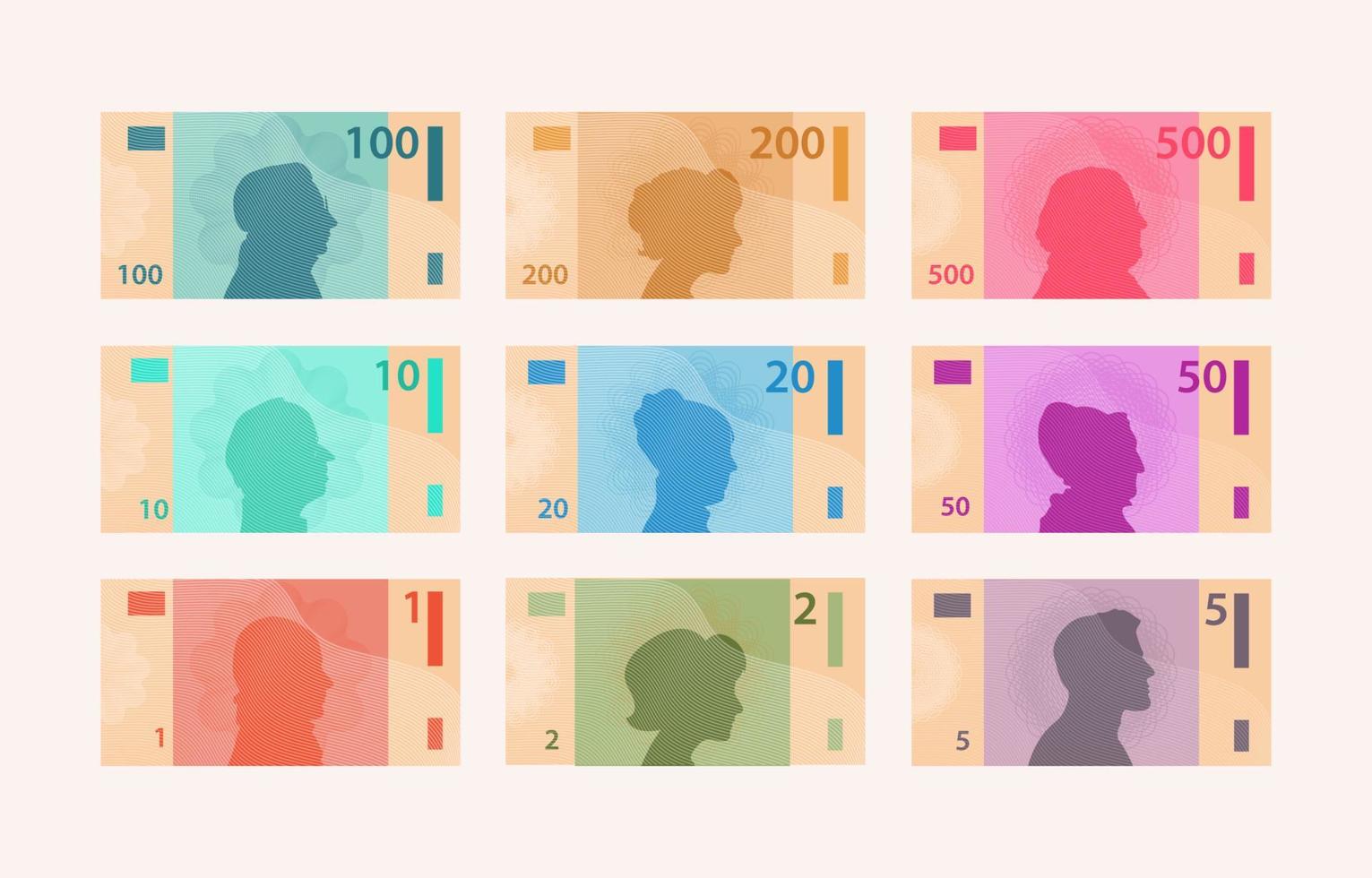 Real Paper Money Elements vector