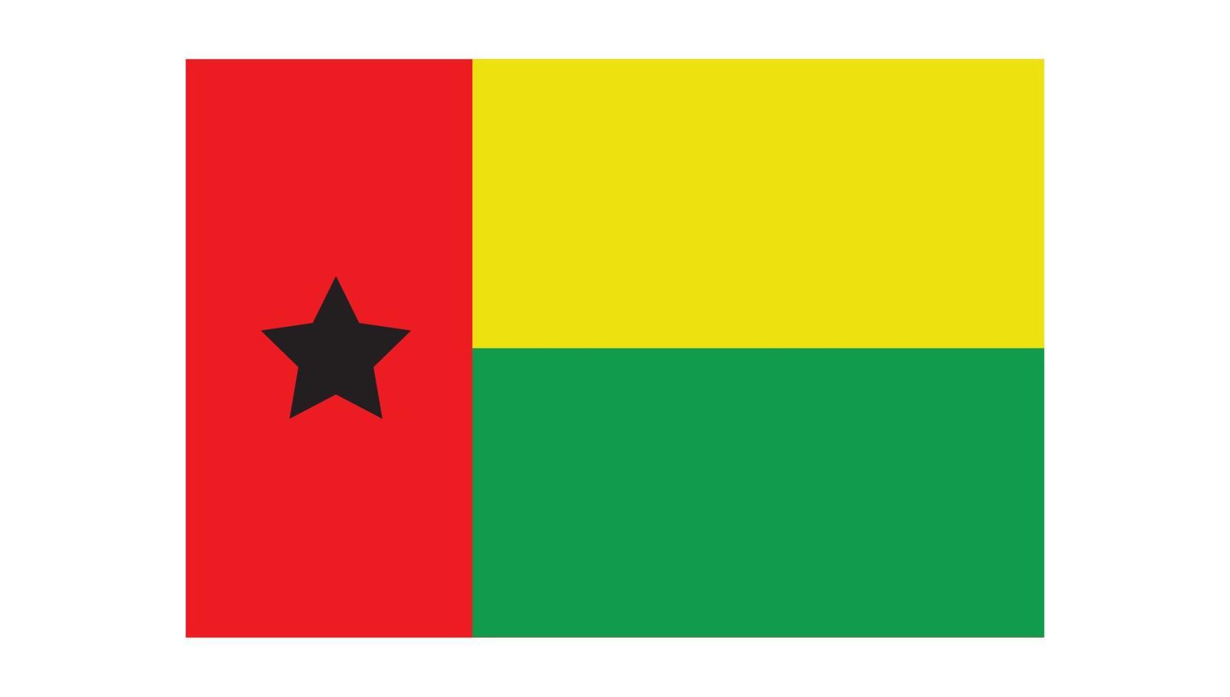 Guinea Bissau flag Template for independence day. vector