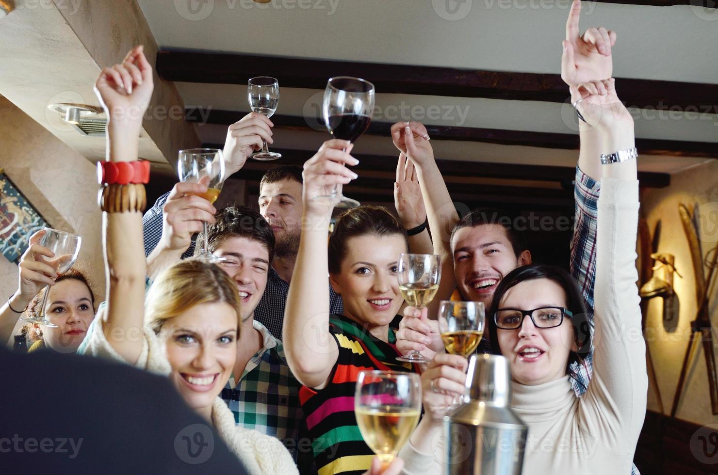 Group of happy young people photo