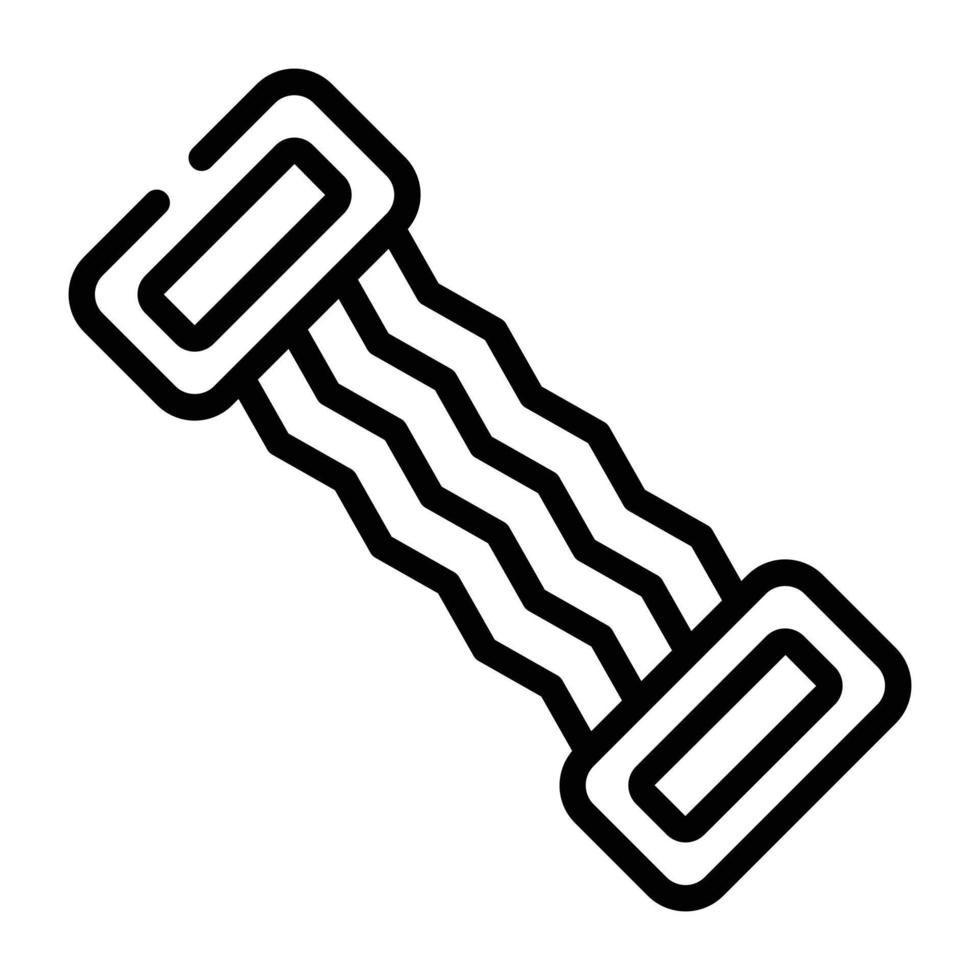 Modern handcrafted linear icon of chest expander vector