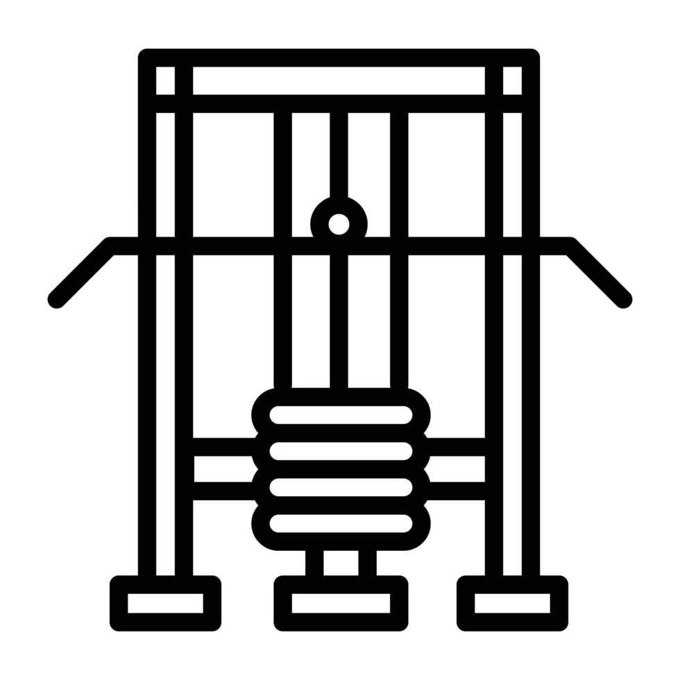 un icono de pesas diseñado en estilo de línea vector