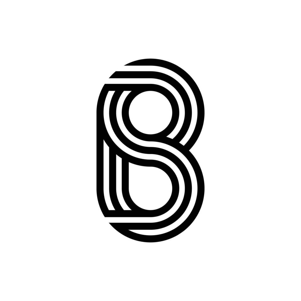 modern letter B monogram logo design vector