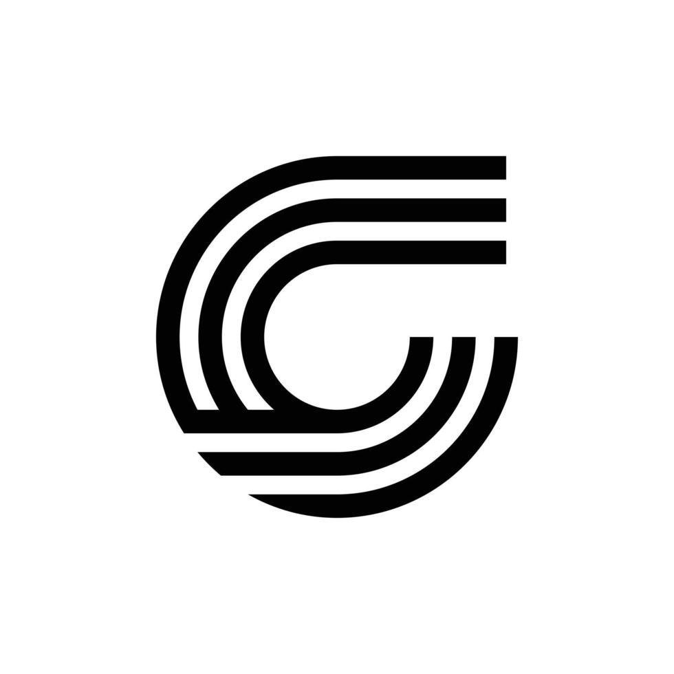 diseño moderno del logotipo del monograma de la letra g vector