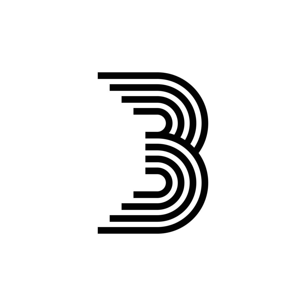 modern letter B monogram logo design vector
