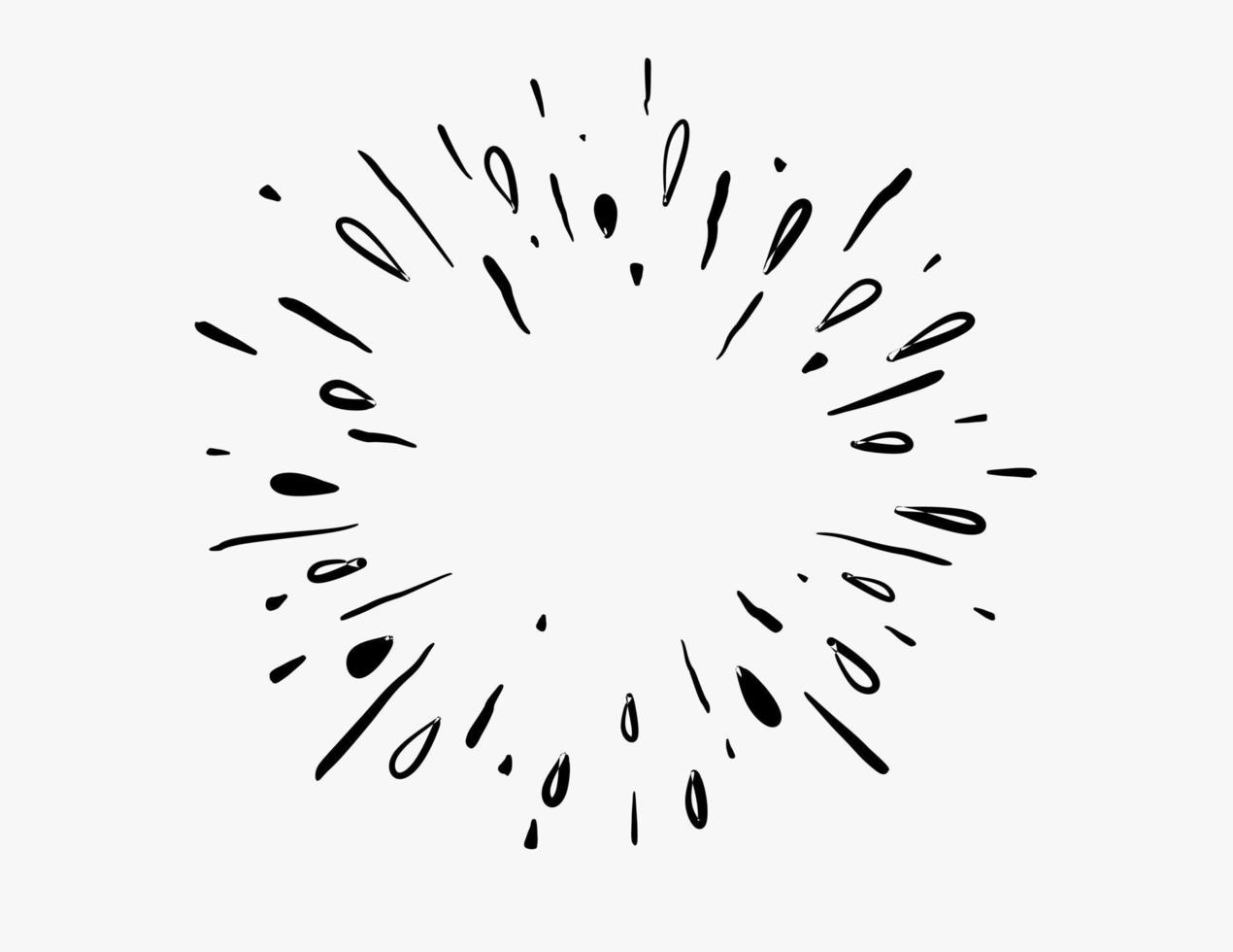 explosión de estrella dibujada a mano. elemento de diseño ilustrado. vector