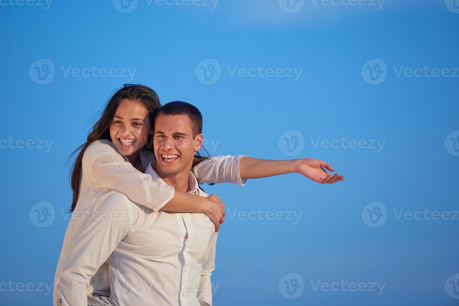 happy young romantic couple have fun arelax  relax at home photo