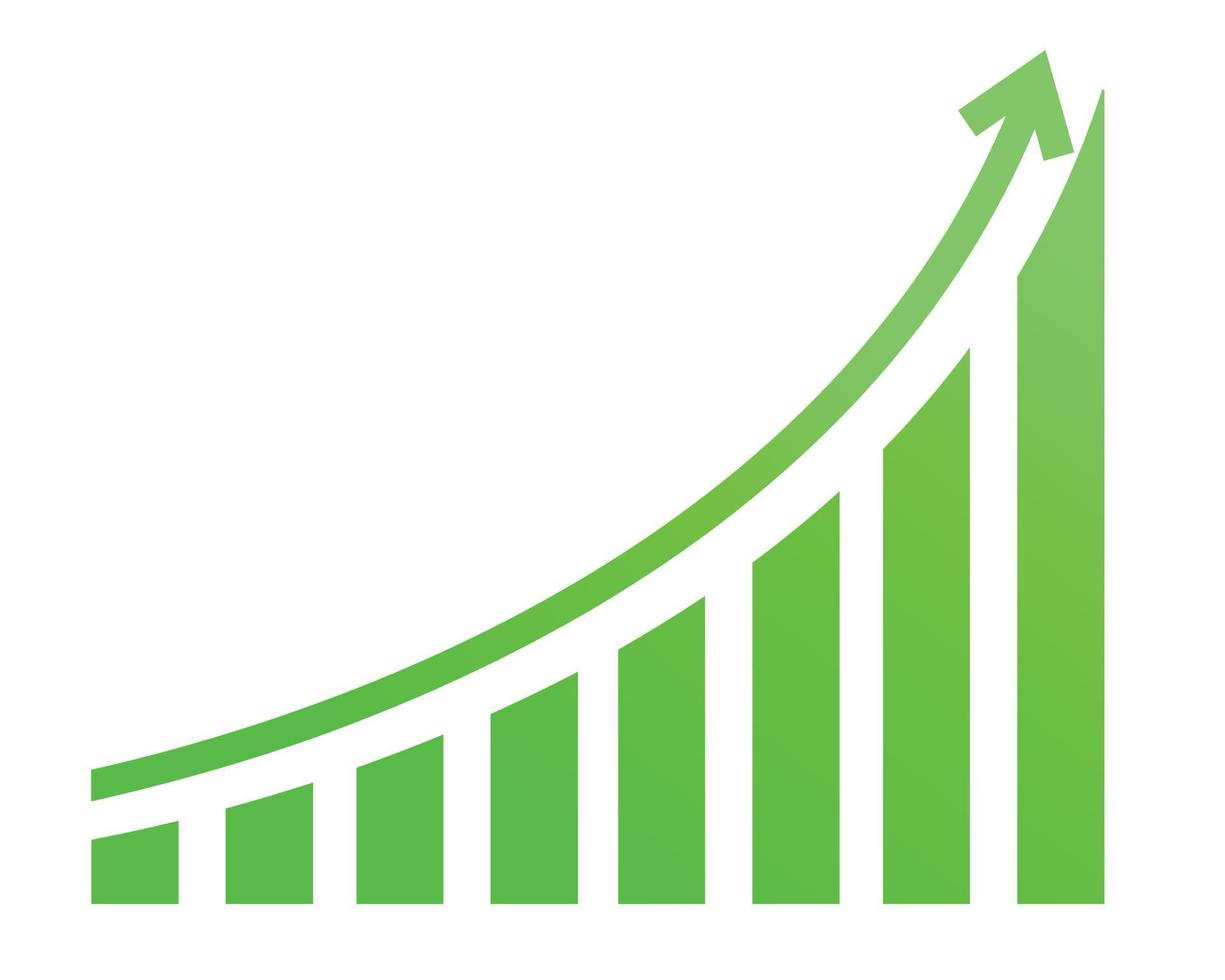 Growth graph vector illustration