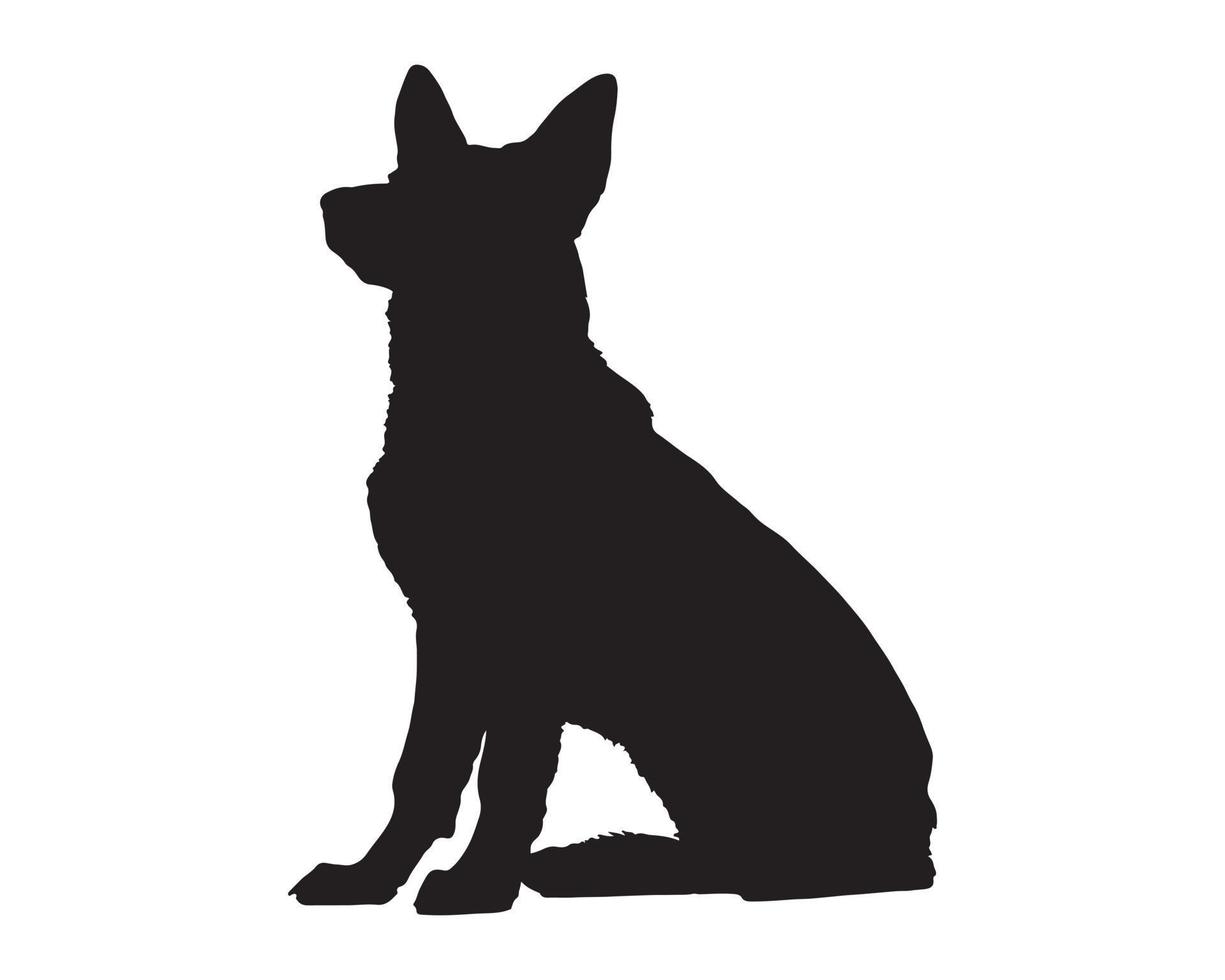 German shepherd dog silhouette vector illustration