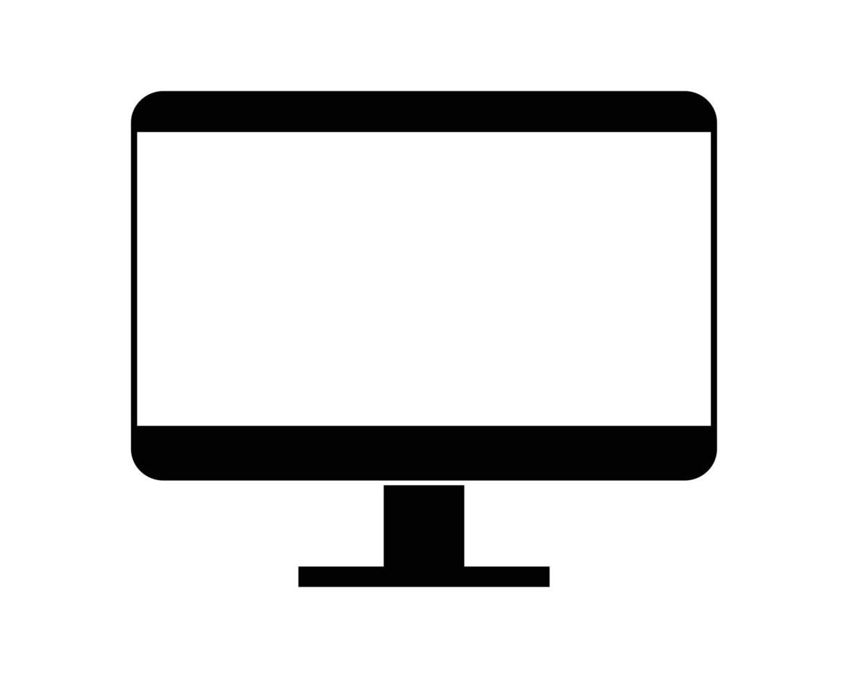 Desktop screen , computer monitor pictogram vector illustration