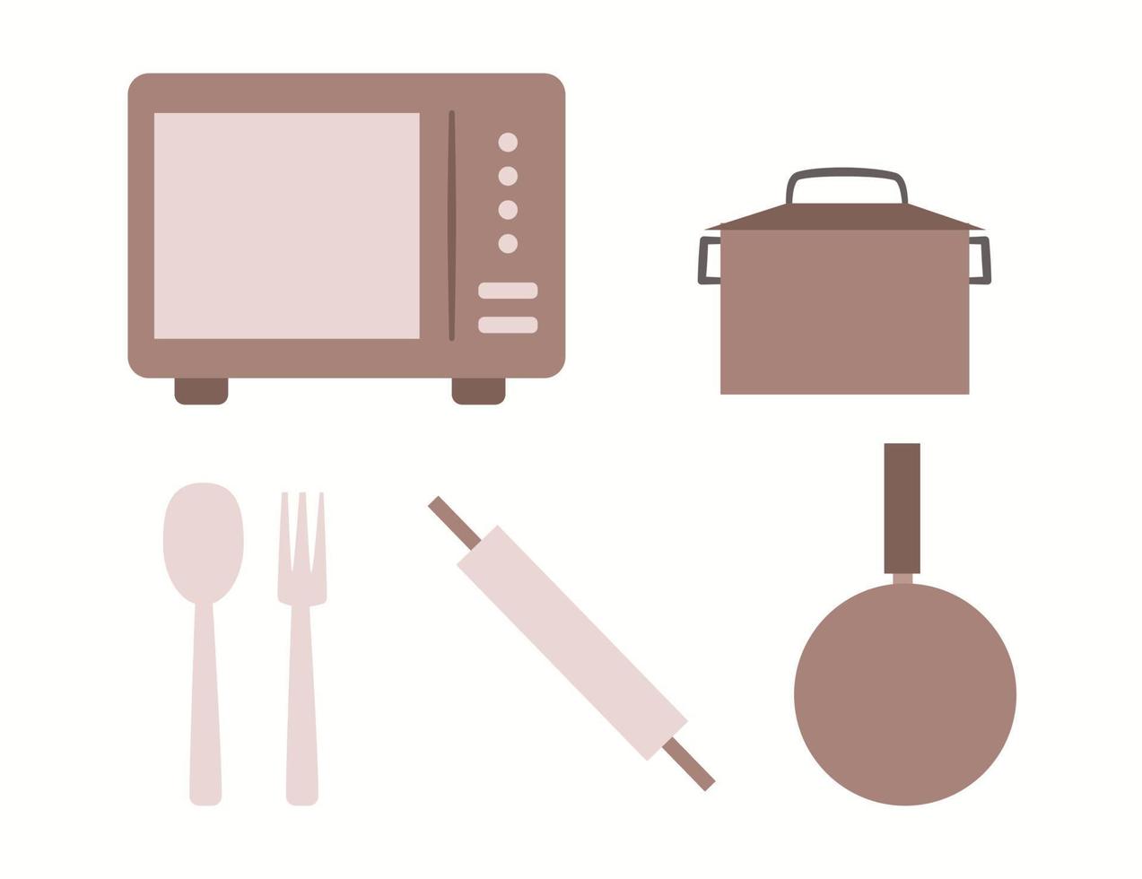 Set of kitchenware vector