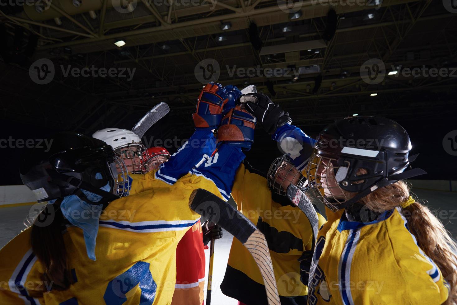 teen girls ice hockey sport players photo
