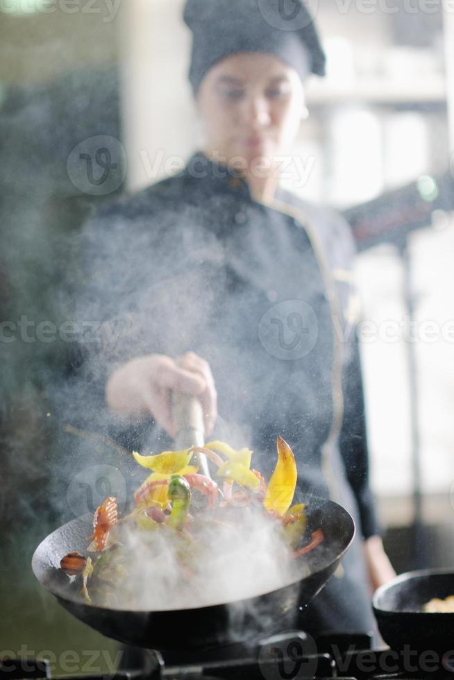 chef preparing meal photo
