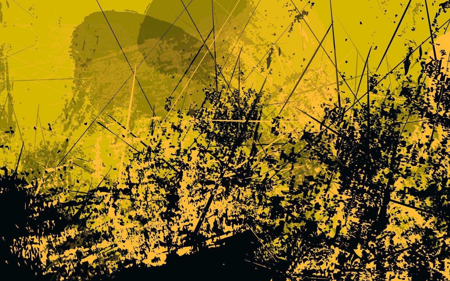 Abstract grunge texture black and orange background vector