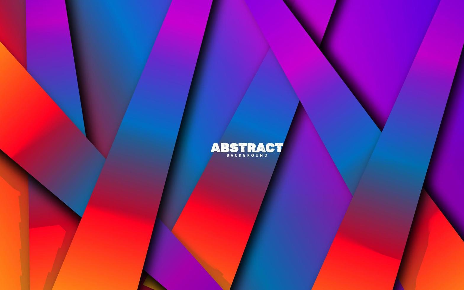 Abstract geometric overlap layer gradient color background vector