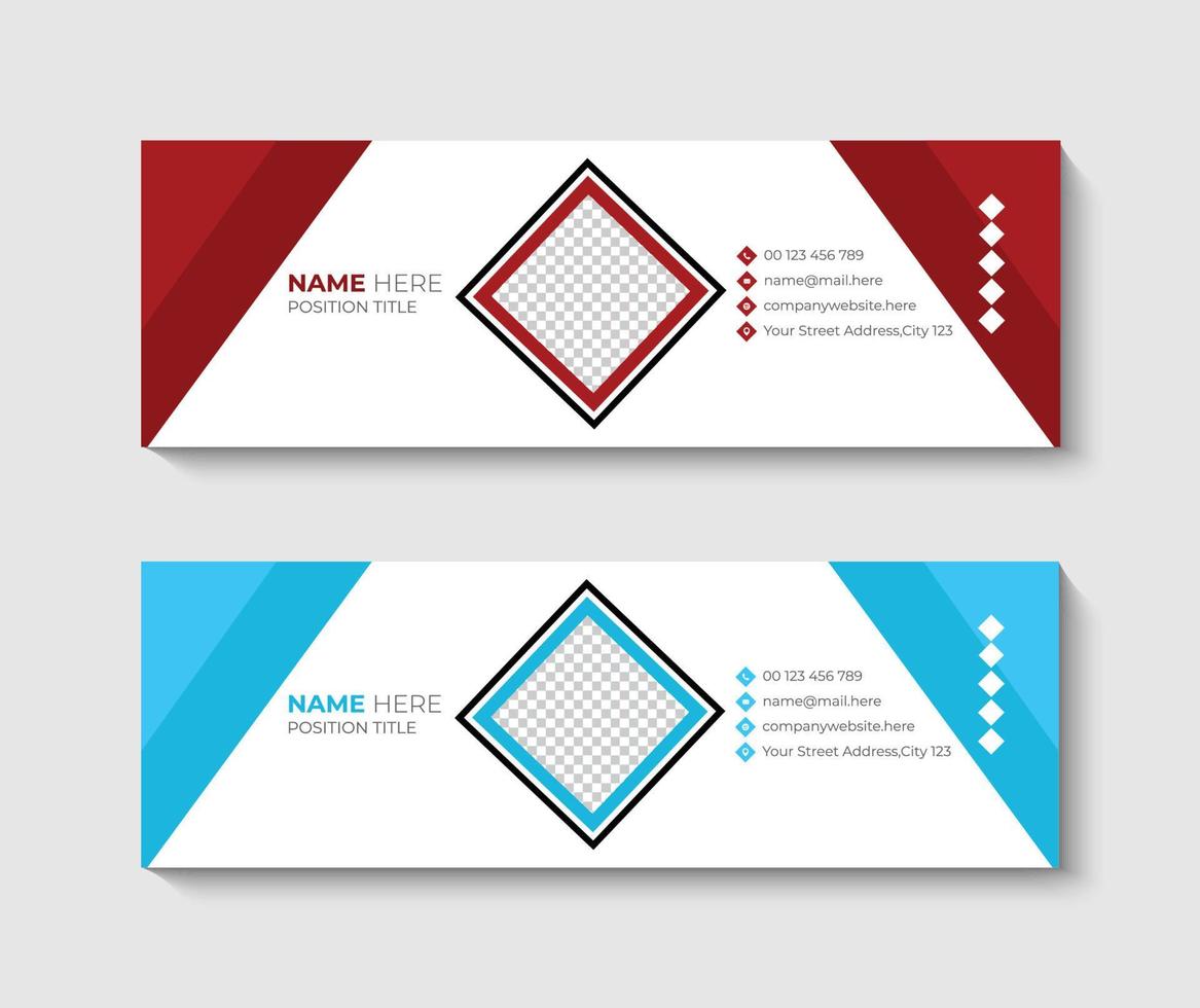 Email Signature Design Template vector