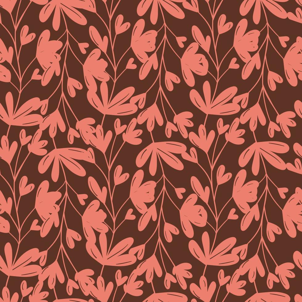 Seamless botanical pattern with leaves vector