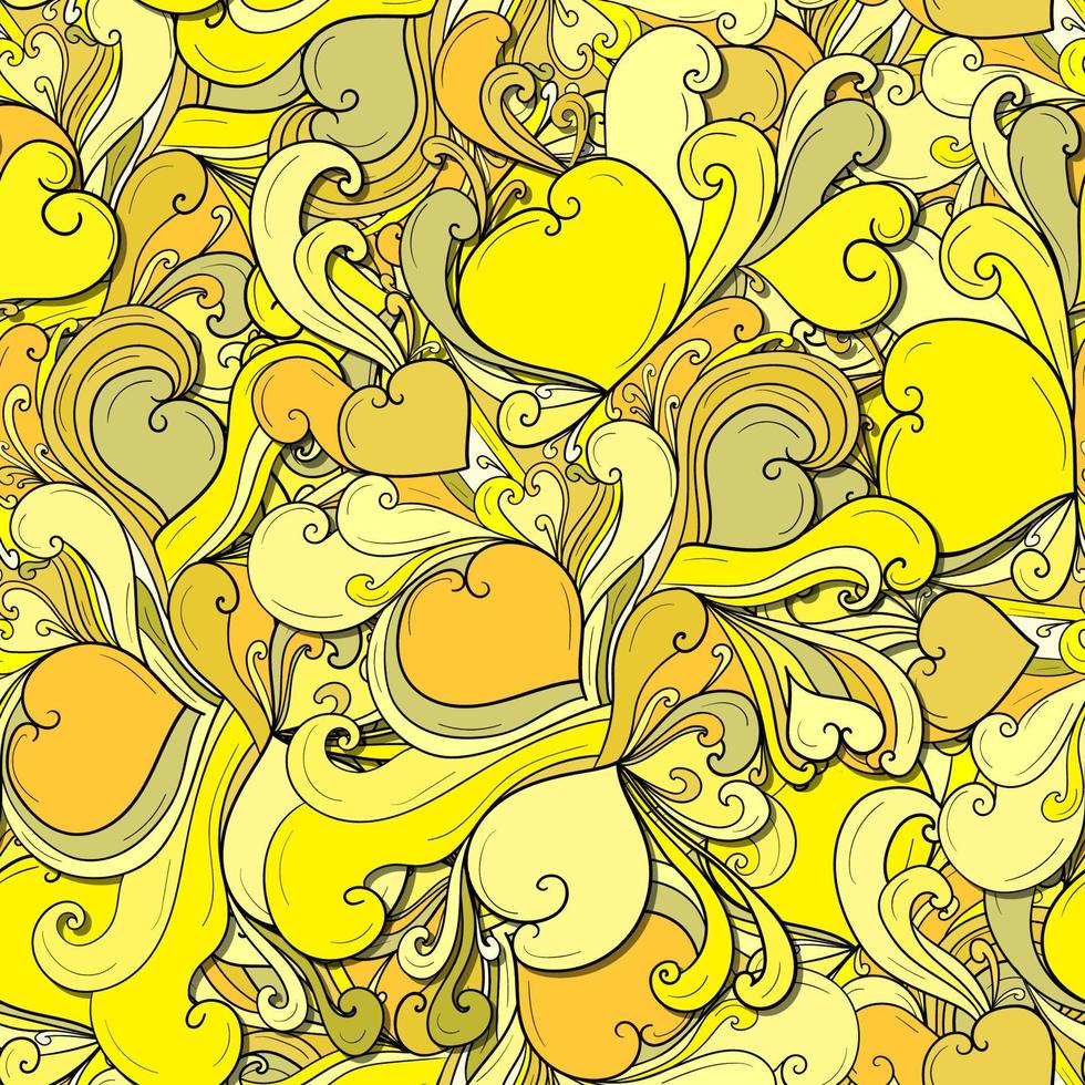Seamless abstract background with hearts vector
