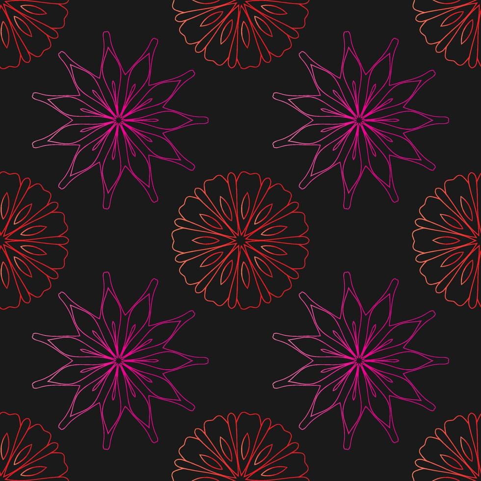 patrón de mandala de flor abstracta vector