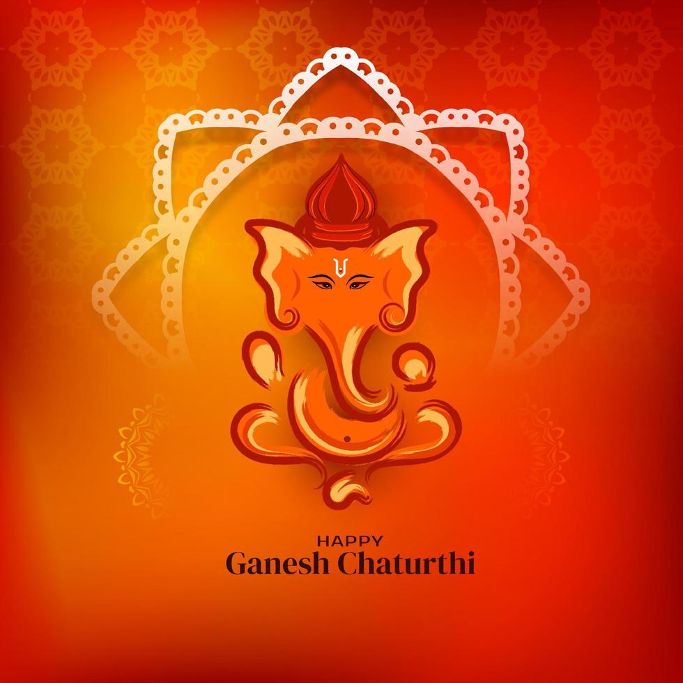 hermoso fondo cultural feliz ganesh chaturthi festival vector