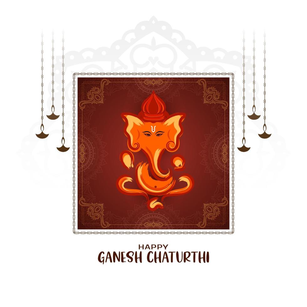 Happy Ganesh Chaturthi festival religious greeting background vector