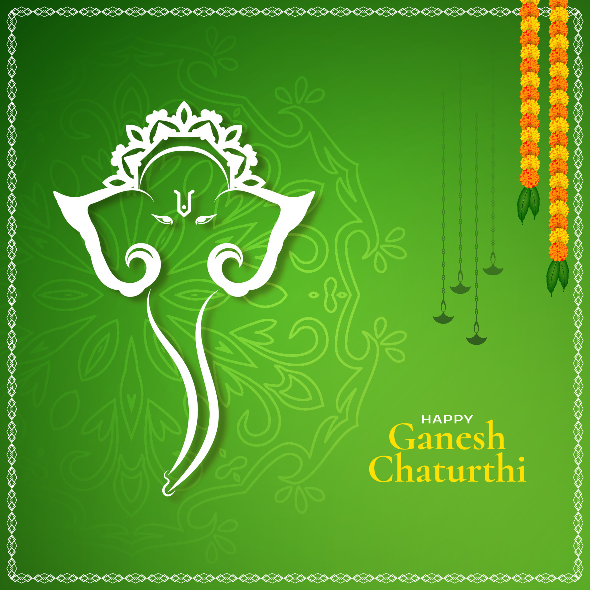 Happy Ganesh Chaturthi Indian festival celebration background 11013311  Vector Art at Vecteezy