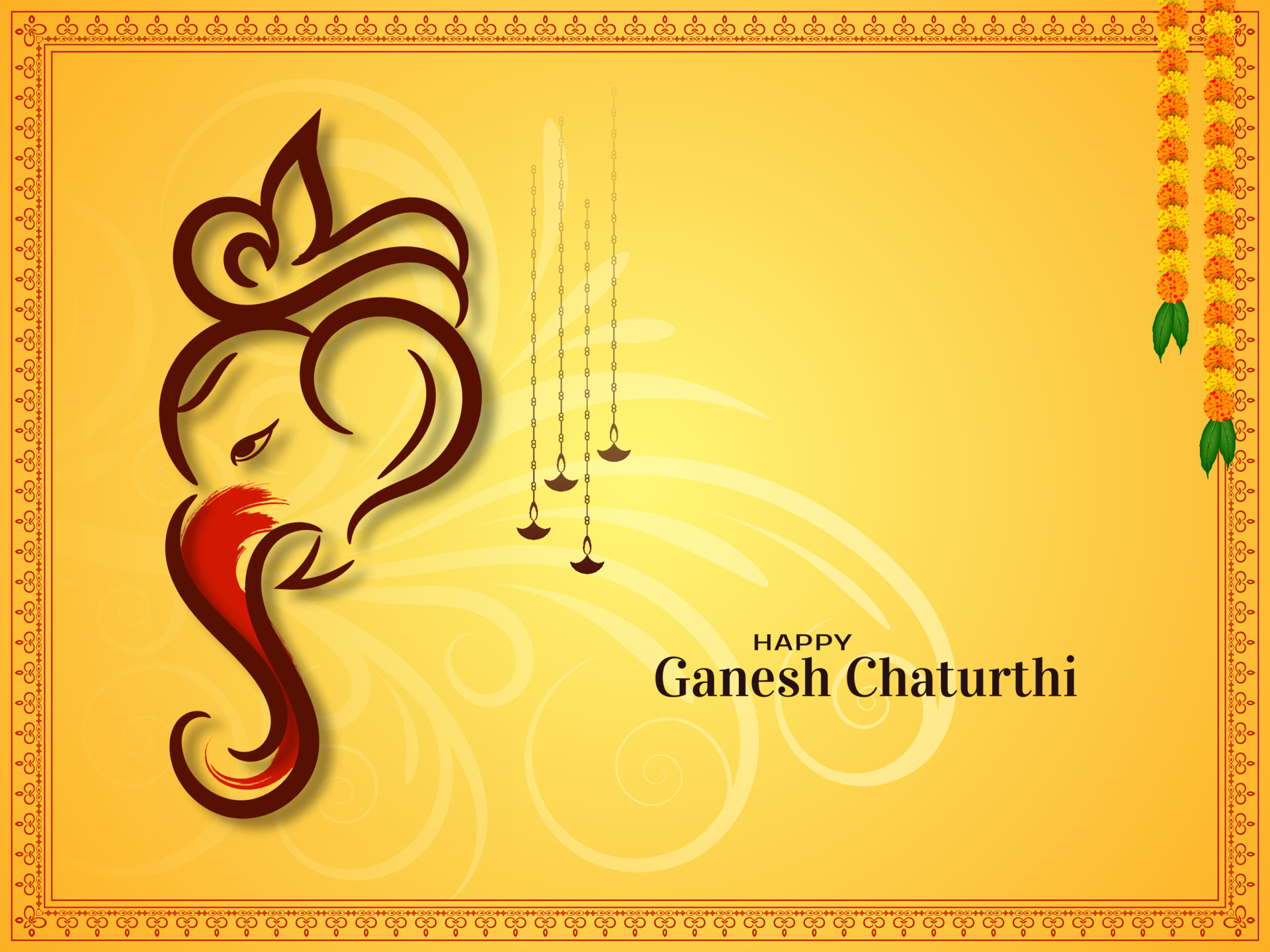 Happy Ganesh Chaturthi Indian festival traditional background 11013323 Happy Ganesh Chaturthi Indian festival traditional background 11013323