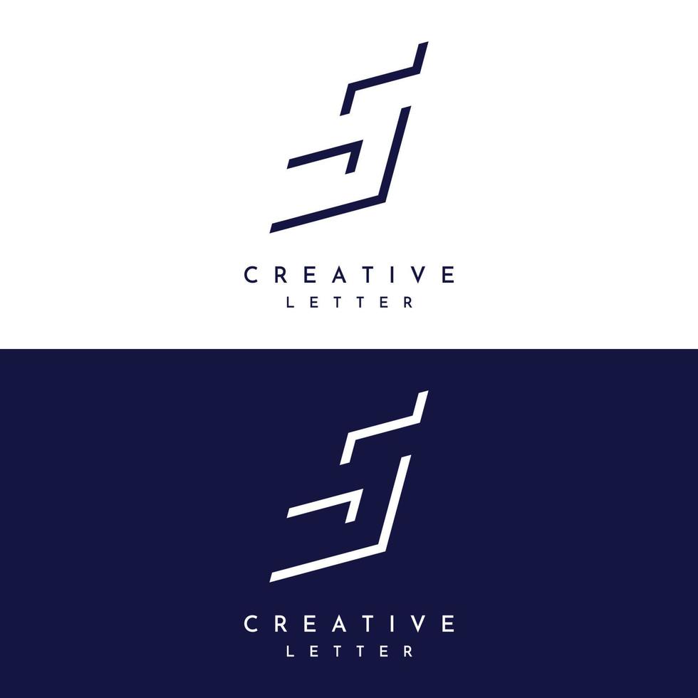 Logo design abstract template initial letter s element with geometry. Modern and minimalist artistic s symbol. vector