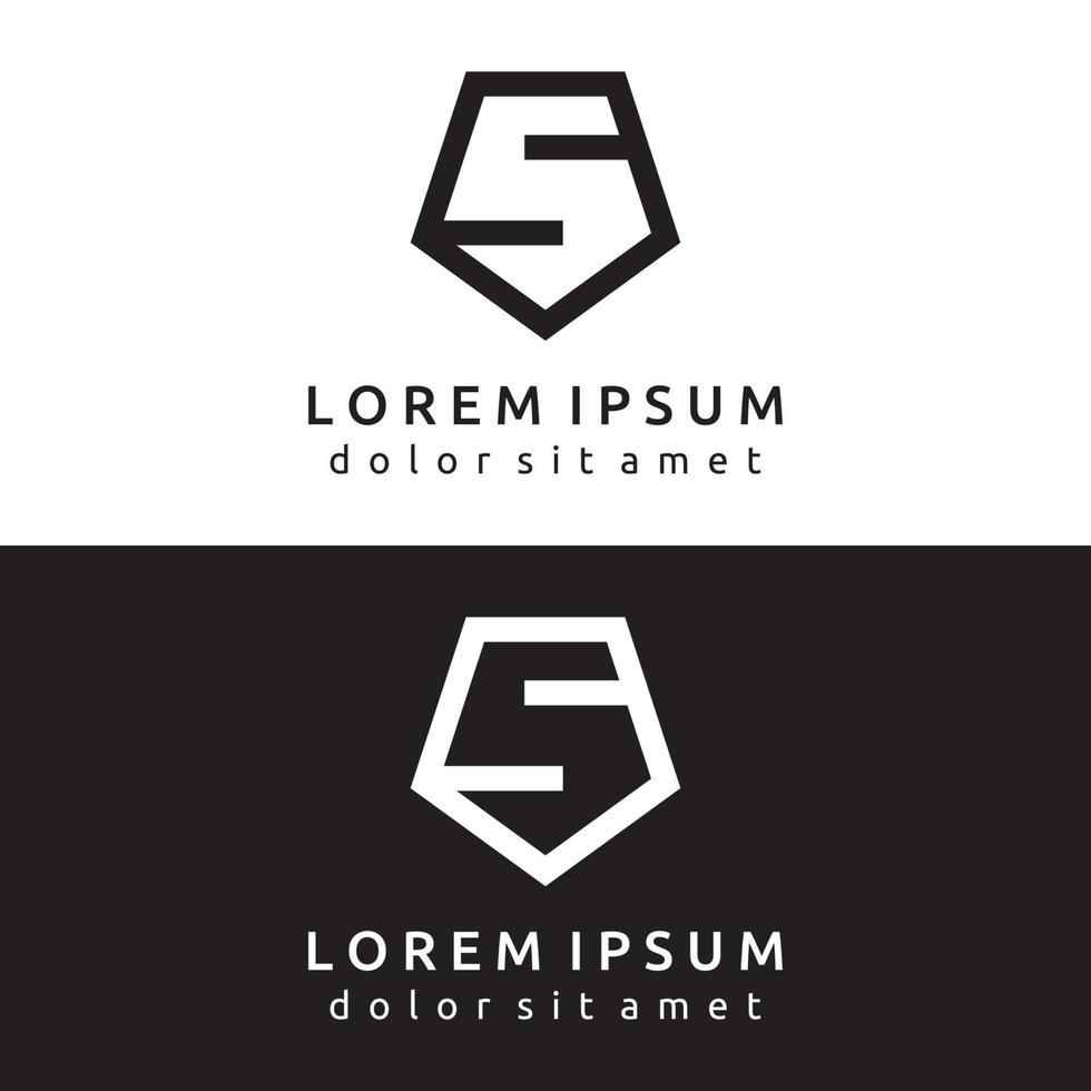 Logo design abstract template initial letter s element with geometry. Modern and minimalist artistic s symbol. vector