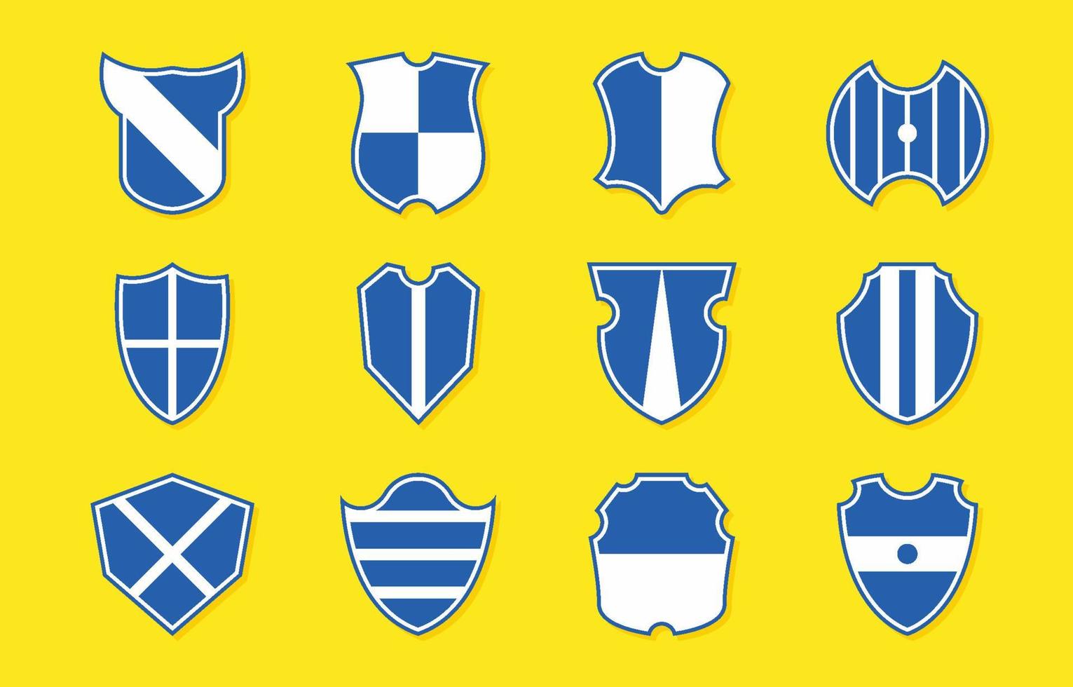 conjunto de icono de escudo vector