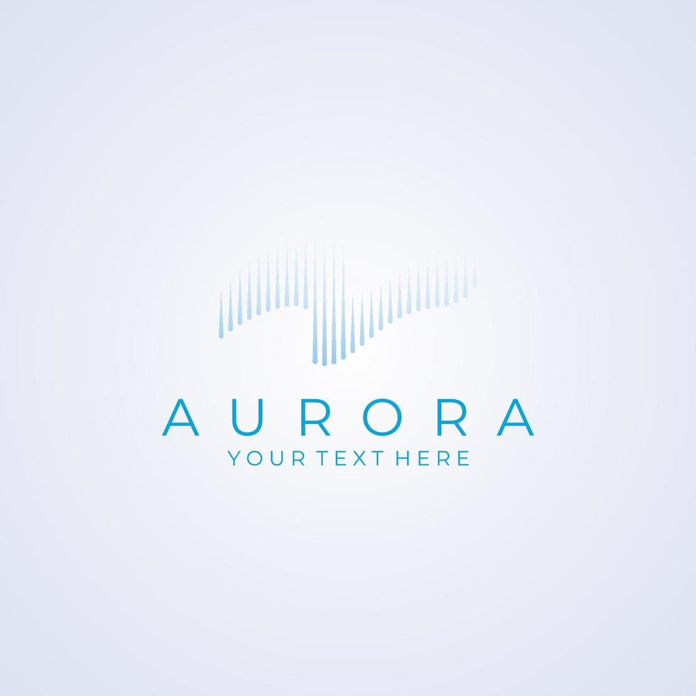 The light wave logo, inspired by the aurora light. With a modern concept. vector