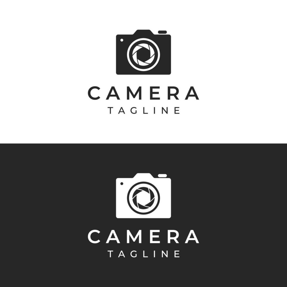 logotipo de cámara de fotografía, obturador de cámara de lente, digital, línea, profesional, elegante y moderno. el logotipo se puede utilizar para estudio, fotografía y otros negocios. vector