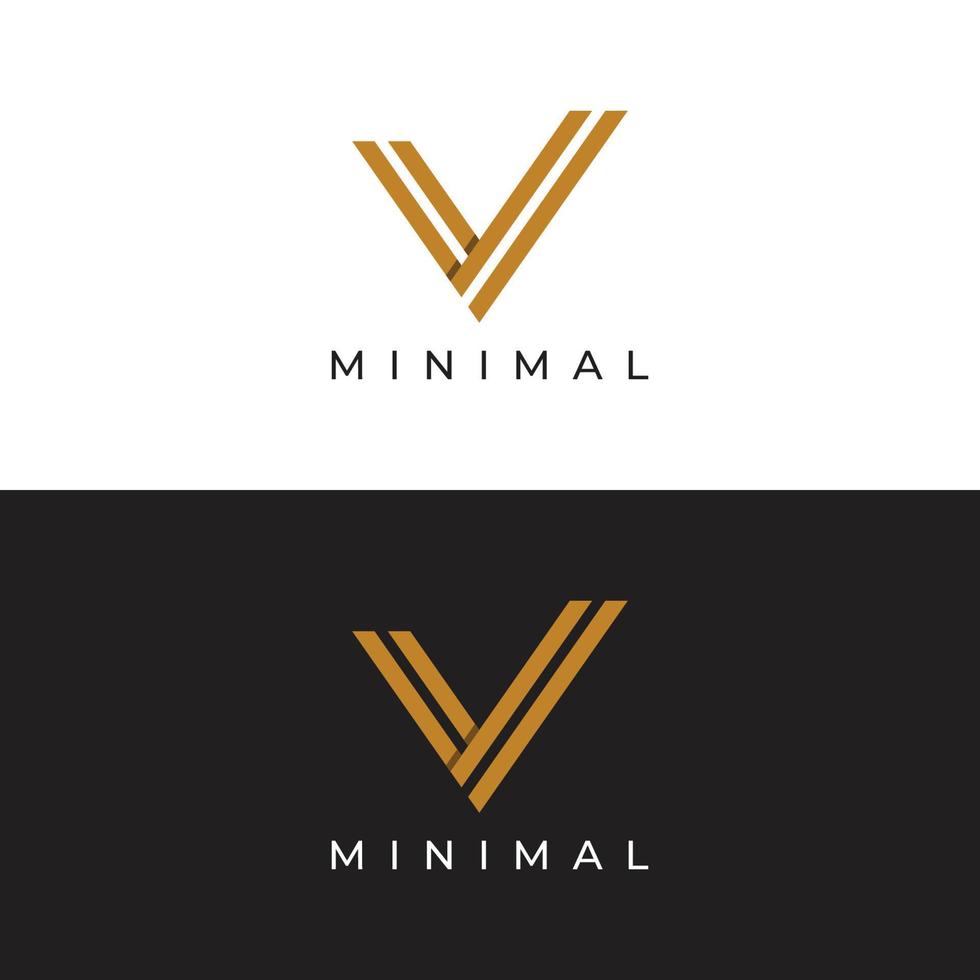 Logo design initial letter V with artistic monogram.Logo is modern, luxurious and elegant. Background isolated. vector