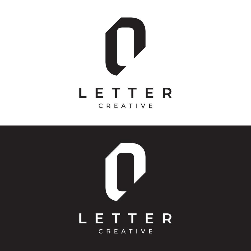 Logo design template abstract element Initial letter O.Symbol of minimalist and modern concept geometric style.Future Logo type. vector