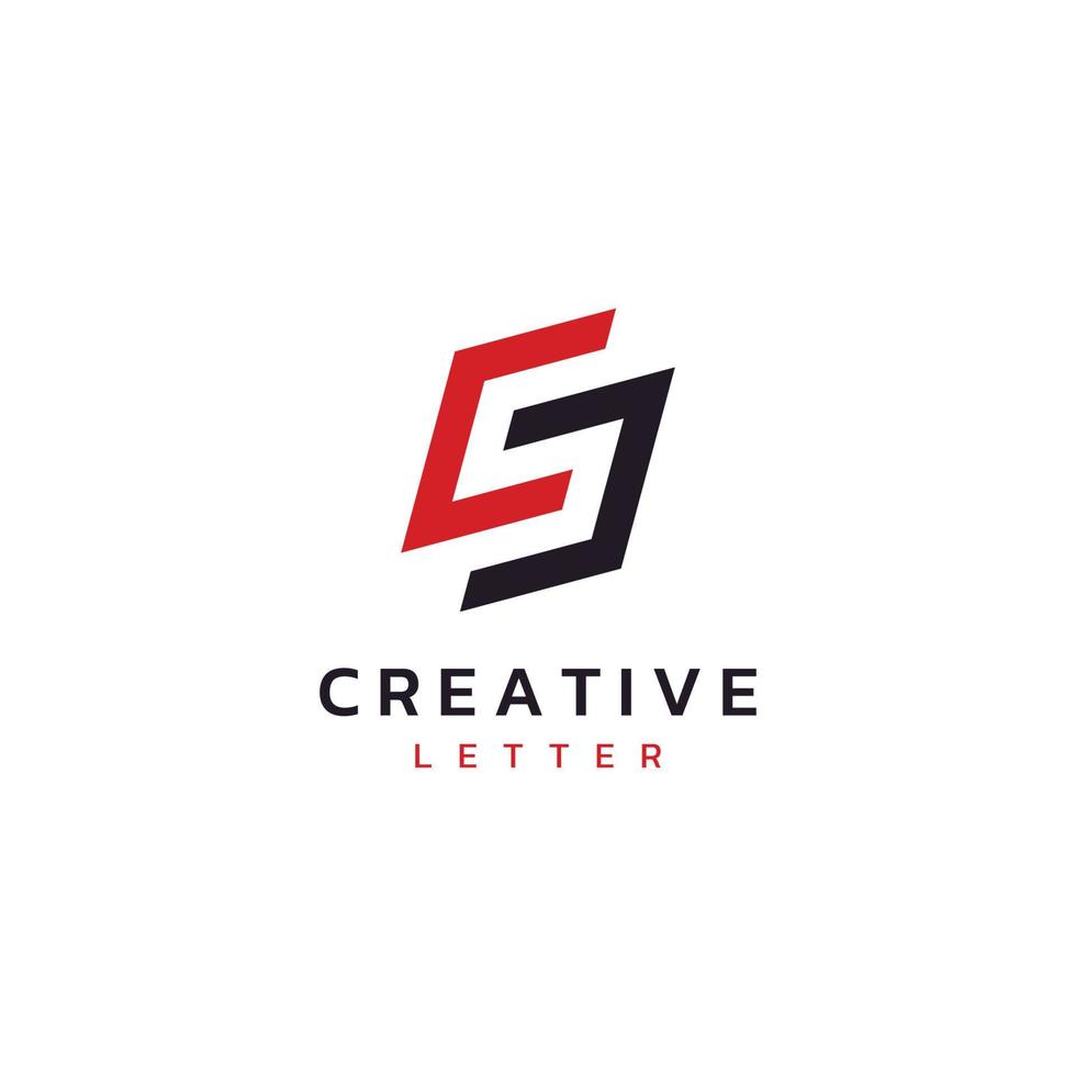 Logo design abstract template initial letter s element with geometry. Modern and minimalist artistic s symbol. vector