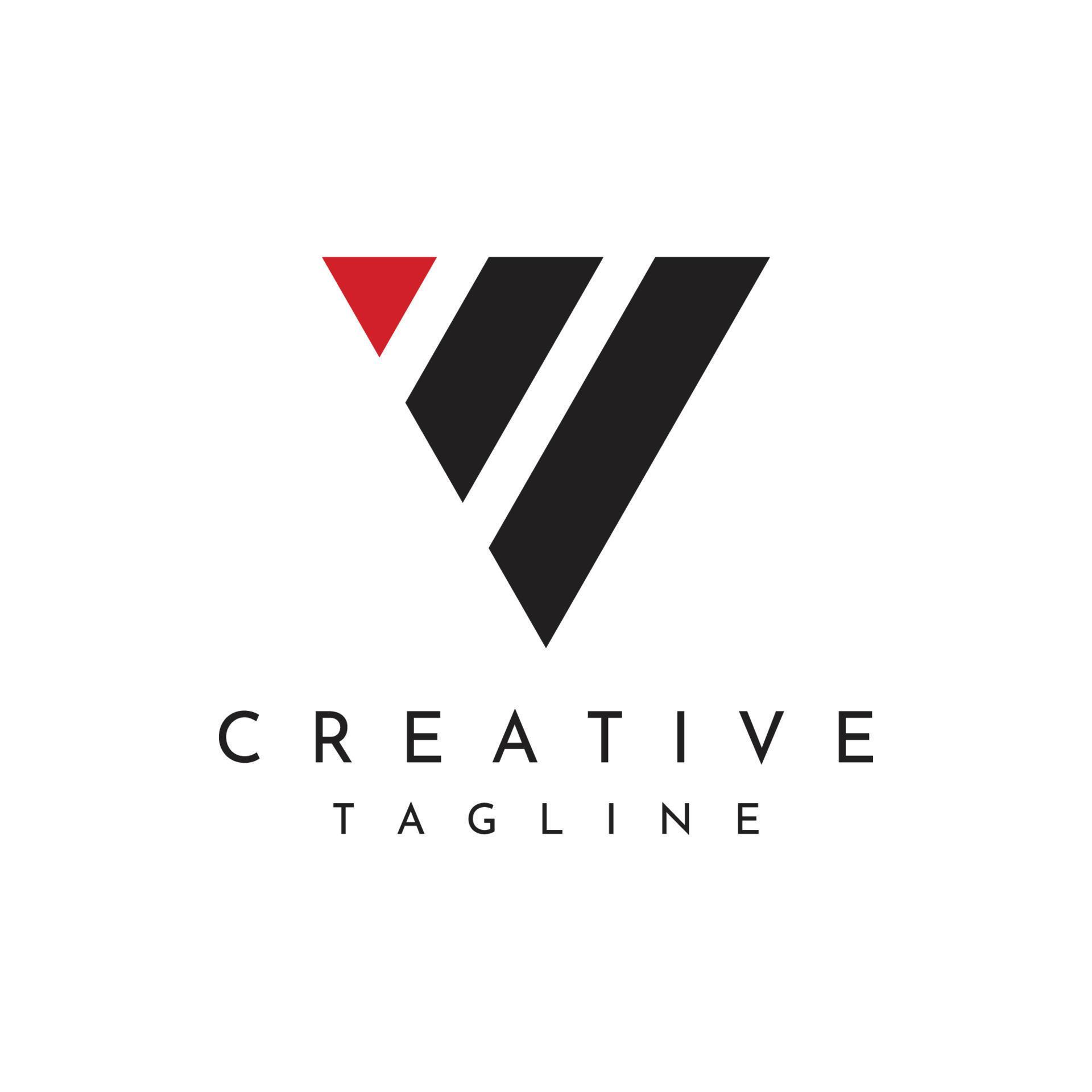 Logo design initial letter V with artistic monogram.Logo is modern ...