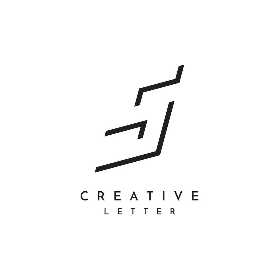 Logo design abstract template initial letter s element with geometry. Modern and minimalist artistic s symbol. vector